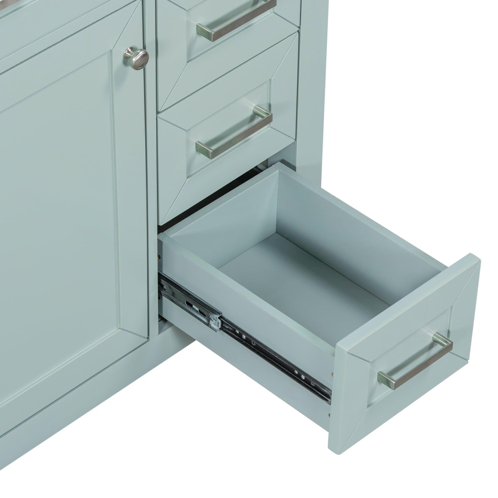 Bellemave 30'' Bathroom Vanity Without Sink,Cabinet Base Only,Bathroom Cabinet with Drawers,Solid Frame and MDF Board,Green