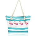 thumbnail image 6 of Large Beach Bag, Travel Twine Beach Tote Bags, Canvas Shoulder Tote Handbag-Flamingo Tote, 6 of 7