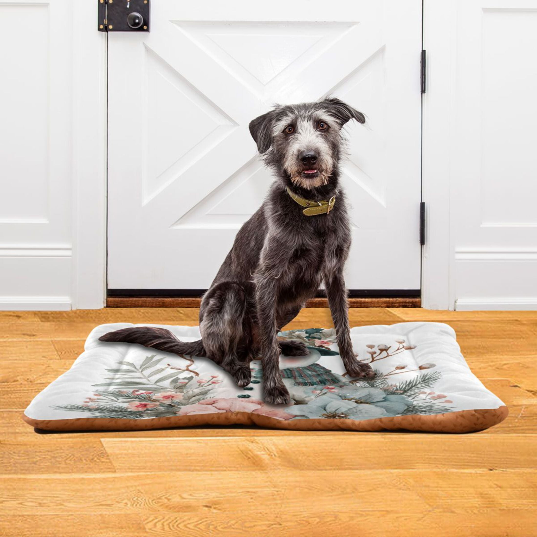 Cozy Mat Pet Bed Indoor Outdoor Warm Soft For Cat Dog Puppy(S/M) Snowman Bird