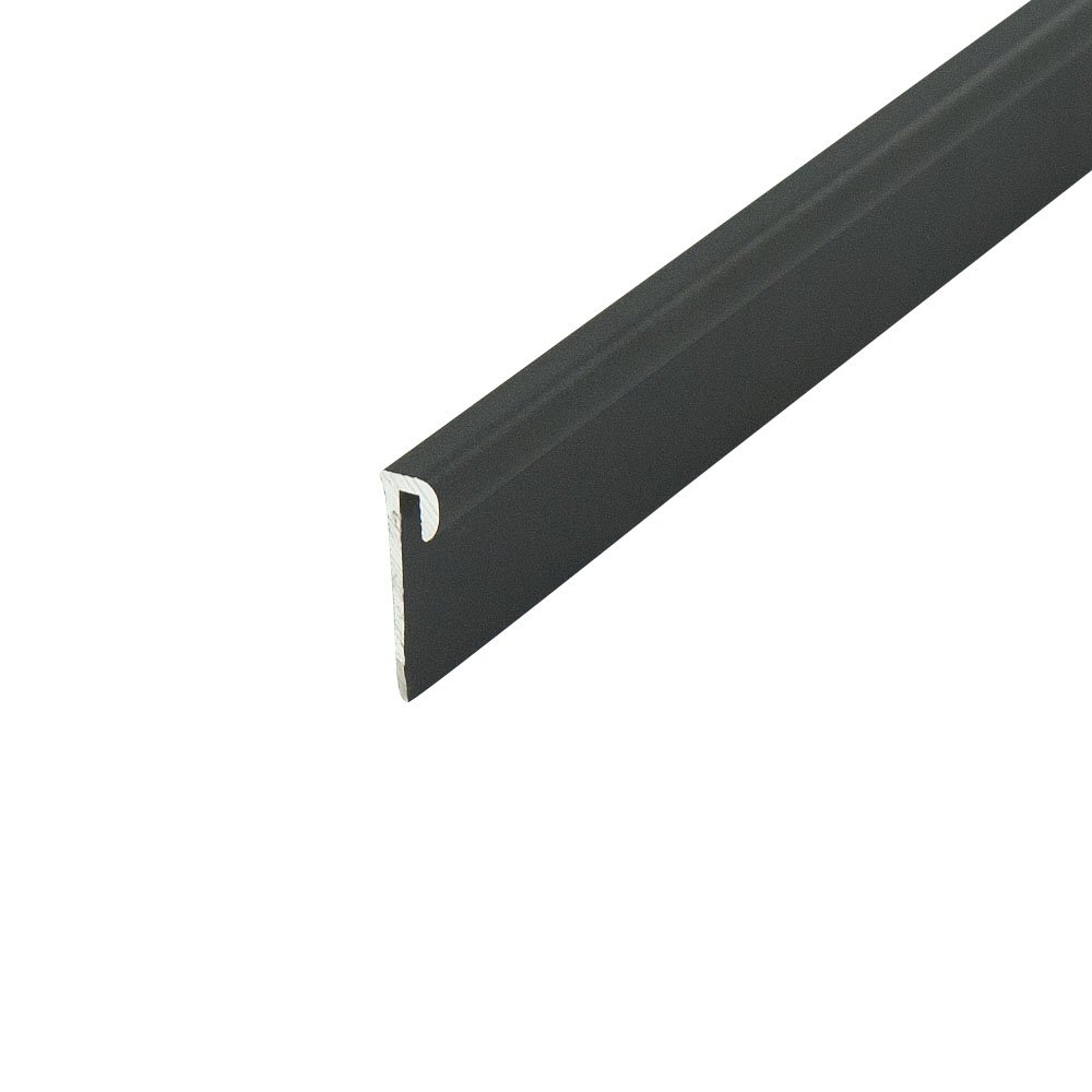 Outwater Aluminum J Channel Fits Material 1/16 Inch Thick Black Aluminum Cap Moulding 46 Inch