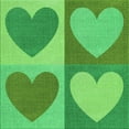 thumbnail image 1 of Ahgly Company Indoor Square Patterned Neon Green Area Rugs, 6' Square, 1 of 6