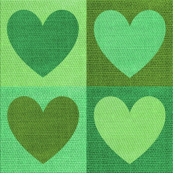 Ahgly Company Machine Washable Indoor Square Transitional Neon Green Area Rugs, 4' Square