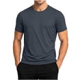 thumbnail image 2 of Kalauyu Running Shirts Men Sport Tops Dry Fit Gym Wicking Athletic Quick Dry Moisture Wicking T Shirts Solid Color Breathable Cool Fitness Workout Shirts, 2 of 9