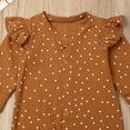 thumbnail image 4 of Arvbitana Baby Romper, Button-Down Long Sleeve Round Neck Outfit, Button Closure One-piece Jumpsuit, 4 of 8