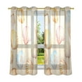 thumbnail image 6 of Yayeee Window Curtains Set of 2 for Living Room Light Filtering 63"x42", Watercolor Seashell, 6 of 7