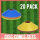 thumbnail image 2 of Juego de 20 conos para entrenamiento de fútbol para niños, conos de disco profesionales, ejercicios de agilidad, obstáculos para evitar, accesorios de entrenamiento deportivo, 2 of 5