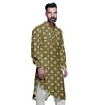 thumbnail image 3 of Atasi Asymmetric Style Rayon Mens Kurta Printed Long Casual Kurta Shirt, 3 of 6