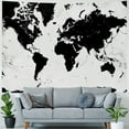 thumbnail image 4 of BCIIG Black and White map Wall Tapestry Art Home Decor,Custom Personalized Tapestry Wall Hanging Bedroom Living Room Dorm,, 4 of 6