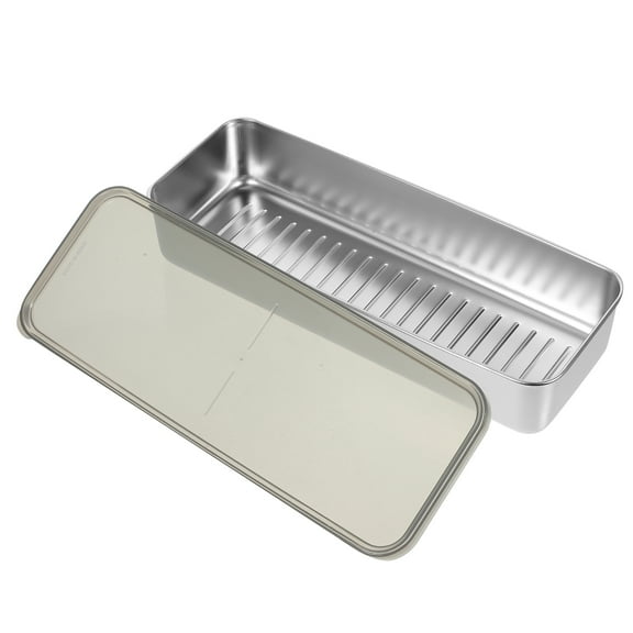 Stainless Steel Crisper Bacon up Food Keepers Fridge Food Containers Freezer Storage Boxes Reusable Freezer Holders