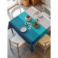 thumbnail image 6 of Blue Aqua Ombre Table Cloth, Modern Abstract Art Farmhouse Striped Waterproof Tablecloth for Square Tables, Reusable Washable Fabric Table Cover for Restaurant Kitchen Dining Tables 54"x54", 6 of 6