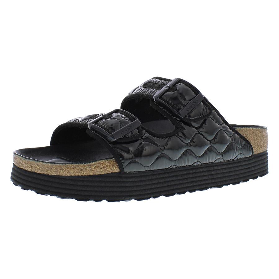 Birkenstock Arizona Pap French Piping Padded Narrow Unisex Shoes Size 4, Color: Black