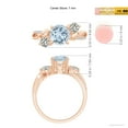 thumbnail image 6 of ANGARA Natural 1.12 ct Aquamarine and Diamond Twisted Vine Engagement Ring in 14K Rose Gold for Women (Size-7mm) | March Birthstone, Anniversary, Jewelry Gift for Women | Natural Aquamarine Ring, 6 of 10