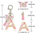 thumbnail image 3 of Porte-clés Lettre A-Z Pendentif Papillon à Franges Porte-Clés, 3 of 3