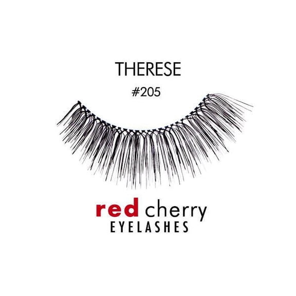 Option : Black - # 205 , Troika Red Cherry Eyelashes, hair scalp beauty - Pack of 1 w/ Sleek 3-in-1 Comb/Brush