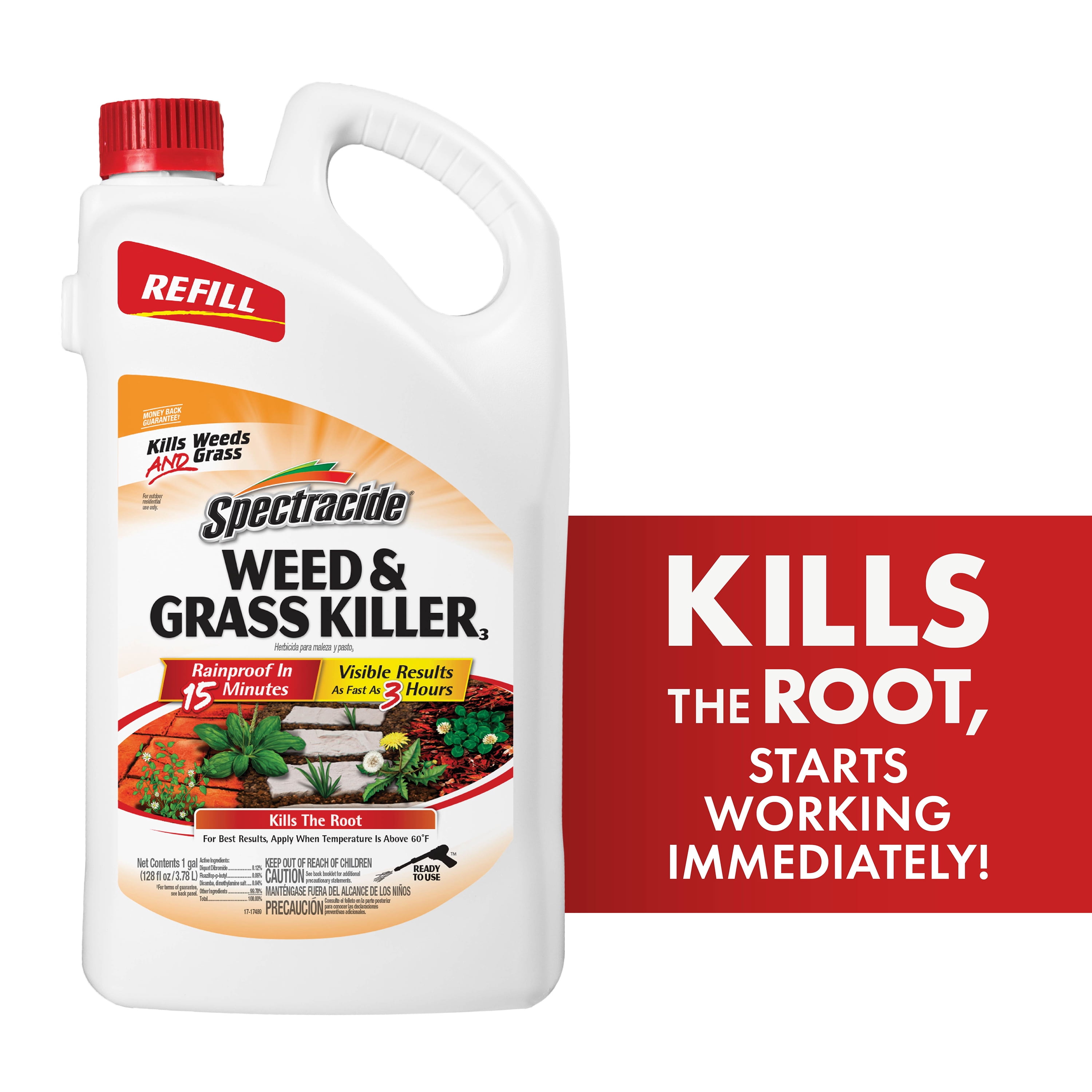 (4 pack) Spectracide Weed & Grass Killer Refill for AccuShot Sprayer, 1 Gallon