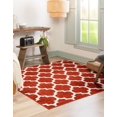 thumbnail image 2 of Unique Loom 3128567 8 x 8 ft. Philadelphia Trellis Square Rug, Terracotta, 2 of 2