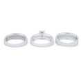 thumbnail image 4 of AFFY 0.40CT White Natural Diamond Wedding Trio Band Ring Set in 10k White Gold-11, 4 of 7