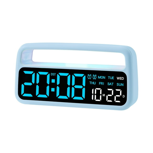 Despertador LED digital con pantalla multifunción Blue Li