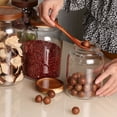 thumbnail image 2 of OULII 1Pack Pantry Jars Round Glass Storage Tank for Home Decoration, 2 of 4