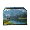 thumbnail image 2 of Yiaed Majestic Deer Mountain Lake Print Two Slice Bread Machine Cover, Universal Size Kitchen Appliance Cover for Bread Machine,Bread Machine Cover, 2 of 7
