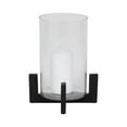 thumbnail image 2 of Sagebrook Home Mango Wood and Glass Candle Holder for Home Decor Elegance, 2 of 9