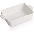 thumbnail image 1 of SWEEJAR Ceramic Baking Dish, Rectangular Small Baking Pan with Double Handles, 22OZ for Cooking, Brownie, Kitchen, 6.5 x 4.9 x 1.8 Inches (White), 1 of 6