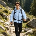 thumbnail image 2 of Nestiefly Mens Summer Jacket UPF 50+ Sun Protection Outdoor Lightweight Full Zip Hoodie Long Sleeve Fishing Hiking Shirt Sky Blue 3XL, 2 of 8