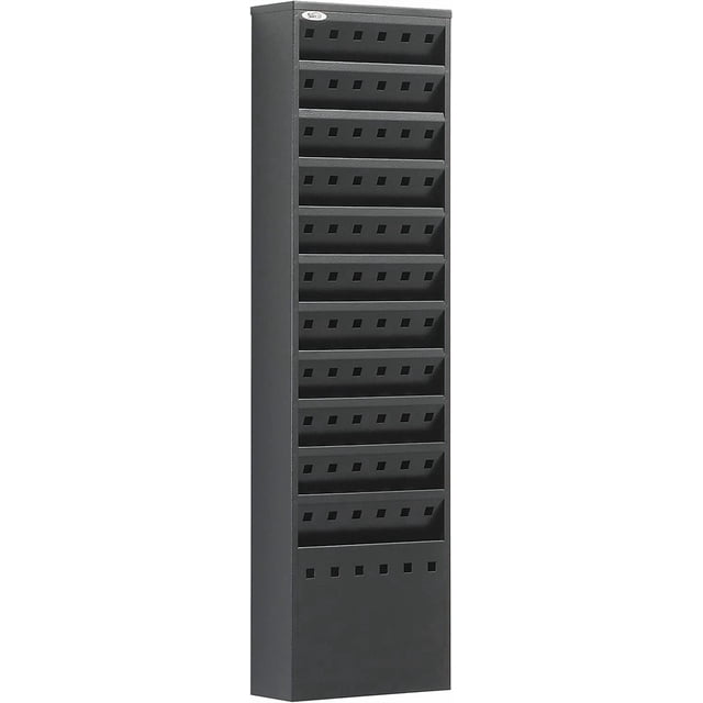 Safco Products 11-Pocket Steel Magazine Rack, 9.25-Inch ES Widthx36.25-Inch ES Height, Black (4321BL)