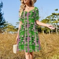thumbnail image 4 of Plaid Pink & Green Dress womens dress cute dress Summer skirt, 4 of 7