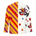 thumbnail image 4 of Amzcrzy Sudadera Para Hombre, Moda Para Hombre, Estampado De Carnaval, Blusa De Manga Larga Y Cuello Redondo, Beige, S, 4 of 5