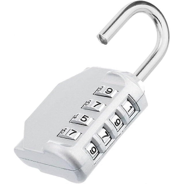 Combination Padlock Number Locker Combination Padlock 4 Digit Gym Combination Lock Silver