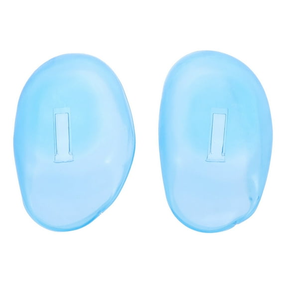 STOBOK Ear Muffs for Hair Dyeing Silicone Sky Blue 4 Pairs