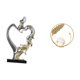 thumbnail image 5 of Figura Romántica De Pareja De Cristal, Adorno Para Dormitorio, Boda, Estantería, Armario, Decoración Del Hogar Con Escultura De Metal, Soporte De Bola Para Pasillo, Chimenea, Sala De Estar,, 5 of 8