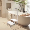 thumbnail image 5 of Shower Step Stool Handle for Elderly 2 Steps Medical Foot Step Stool Bedroom Bathroom (Heavy Duty 220 Lbs Support), 5 of 7