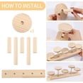 thumbnail image 4 of 5-Layer Round Tired Wooden Jewelry Display Riser Stands Moccasin 39x7.5x11cm, 4 of 7