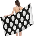 thumbnail image 2 of PHYHOO Black and White Polka Dot Pattern Sand Free Oversized Quick Dry Absorbent for Pool Swimming Bathroom 30x60in, 2 of 8