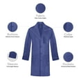 thumbnail image 6 of Panda Uniform by HeedFit Unisex 40" Lab Coat, 6XL, Navy, 6 of 7