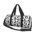 thumbnail image 2 of Xecao Cute Panda print Round Travel Duffel Bag is a foldable gym bag with an inner pocket, perfect for travel sports, 2 of 8