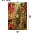 thumbnail image 3 of FMSHPON London Big Ben British Flag Vintage Clipboard Hardboard Wood Nursing Clip Board and Pull for Standard A4 Letter 13x9 inches, 3 of 8