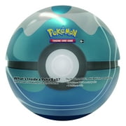 Pokemon TCG: Poke Ball Tin- Blue- Dive Pokeball- Metal Tin and Card Case | 3 Booster Packs