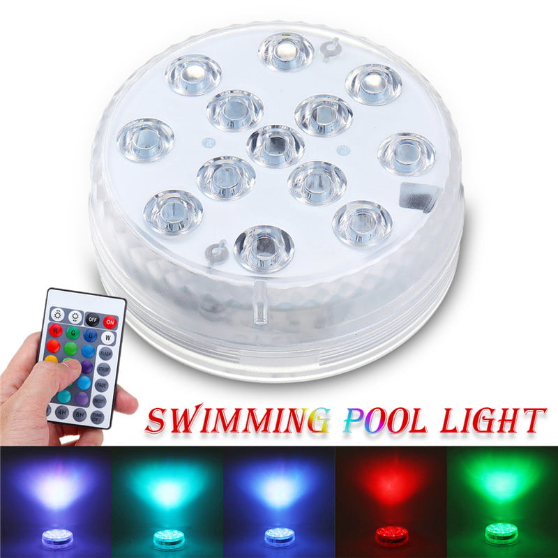 SEED Submersible Led Lights IP68 Waterproof Underwater RGB Changing 4 Pack Led Submersible Tea Lights with Remote Battery Operated for Party Wedding Vase Pool Fountain Aquarium Bathtub Decoration 