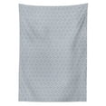 thumbnail image 2 of Oriental Tablecloth, Geometric Pattern with Starry Motifs in Muted Tones Monochrome Art, Rectangle Satin Table Cover Accent for Dining Room and Kitchen, 60" X 84", Blue Grey White, by Ambesonne, 2 of 2