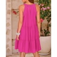 thumbnail image 5 of PRETTYGARDEN Women's Summer Hollow Out Halter Dresses Casual Sleeveless A-Line Tiered Swing Sundress Beach Vacation Mini Dress, 5 of 6