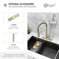 thumbnail image 6 of Stylish 20" Ht Single Handle Brushed Gold Pull Down Kitchen Faucet with Water Filter K-107GR, 6 of 15