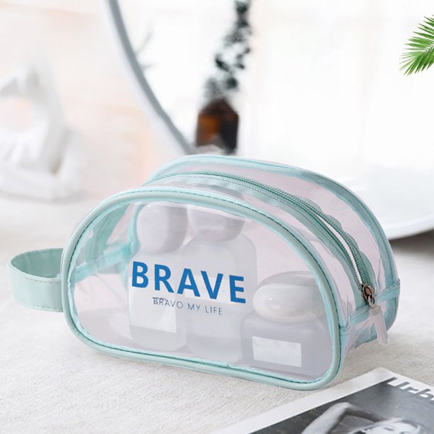Beach Waterproof Bag, Wet Dry Separation, Makeup Goggles Swimsuit Storage, Foldable Portable, Durable Polyester, for Travel Beach Trips,topliu