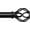 Black, variant on Bronze Curtain Rods for Windows 30 to 56 Inch, 1 Inch Adjustable Decorative Window Treatment Rods with Aluminium Twisted Cage Finials, Heavy Duty Metal Farmhouse Drapery Pole, Easy Install