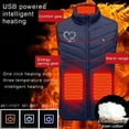 thumbnail image 4 of Dasayo Blue Womens Vests Heated Zip up Quilted Winter Graphic Valentines Warm Vest Jackets for Women M, 4 of 8