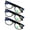 3 Black, variant on 3 Pairs Classic Reading Glasses - Anti UV Blue Ray Fatigue Computer Readers 1.00