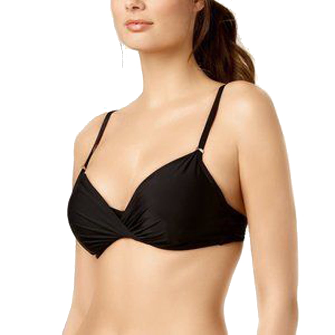 calvin klein pleated underwire bikini top