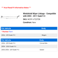 thumbnail image 2 of Windshield Wiper Linkage - Compatible with 2003 - 2011 Saab 9-3 2004 2005 2006 2007 2008 2009 2010, 2 of 2